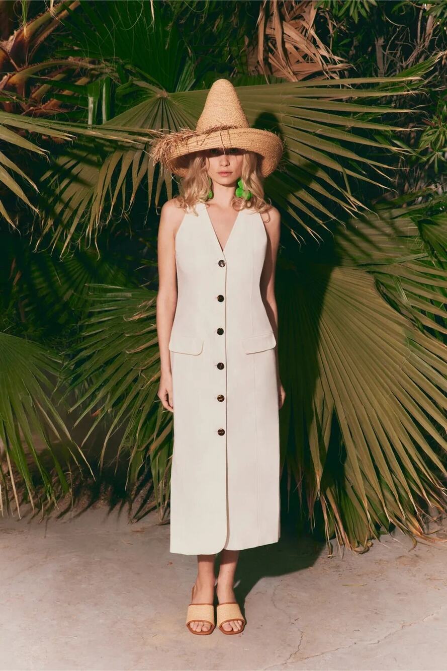 Simon Miller Zapata Linen Midi Dress Size 12